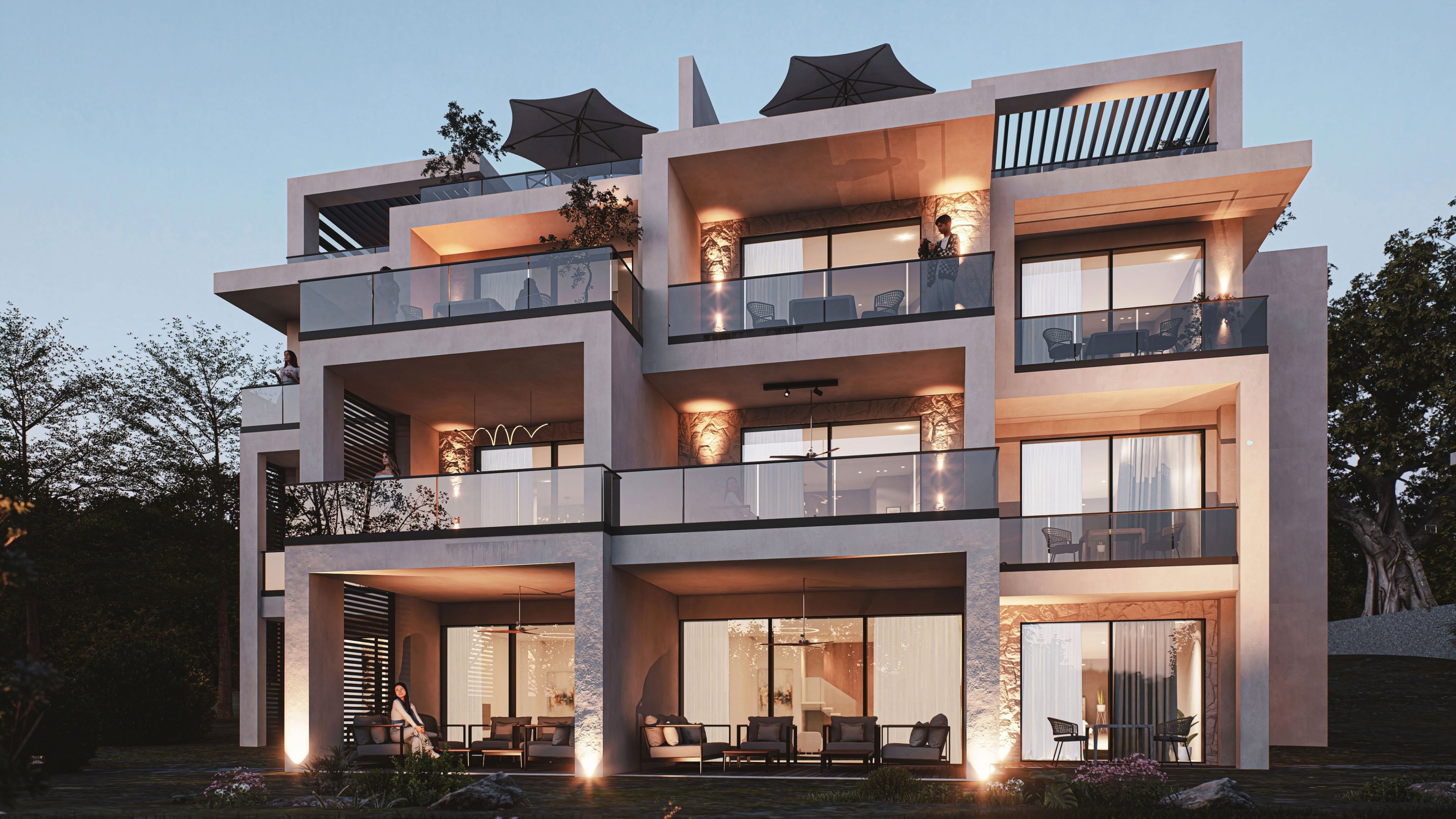 Standalone villa architecture at ONE7