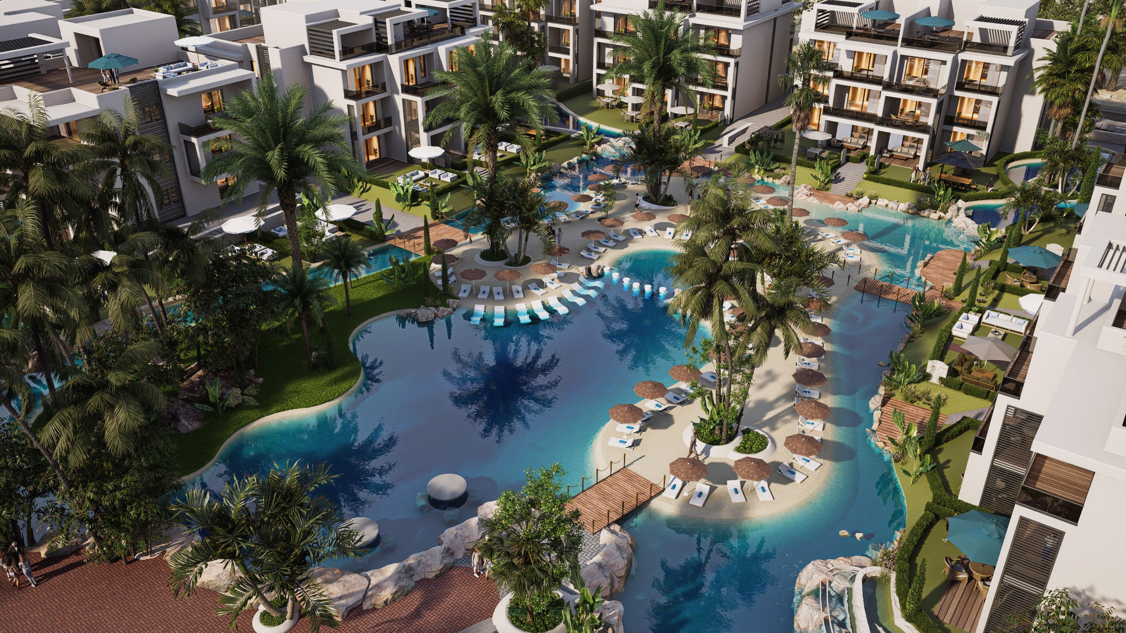 Water-inspired residential setting at ONE7 Hurghada